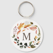 Herbst fühlen sich elegant Kranzmonogramm Schlüsselanhänger (Vorderseite)