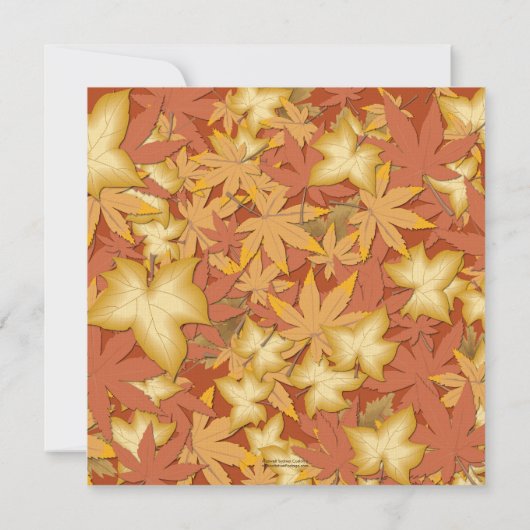 Herbst führt Orange Square Einladungen (Rückseite)