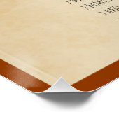 Herbst Fun Liste Saisonale Herbsternte Aktivitäten Poster (Ecke)