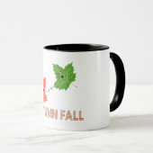 Herbst Funny Maple Leaf Joke Cartoon Design Tasse (VorderseiteRechts)