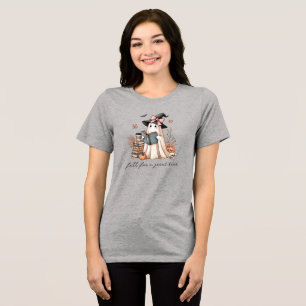 Herbst für ein tolles Buch Halloween Niedlich Teac Tri-Blend Shirt