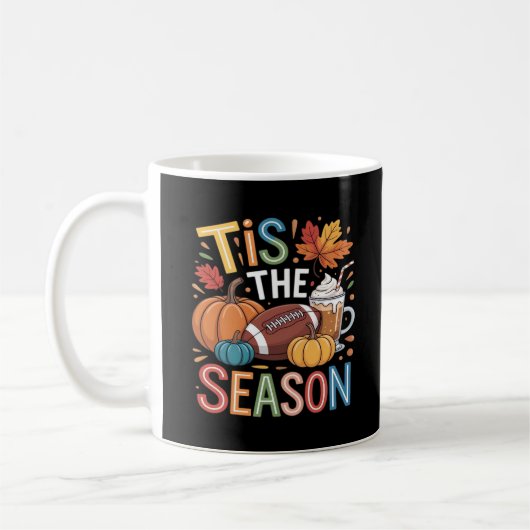 Herbst-Fußball-Herbst-Pumpkaffee Lover Kaffeetasse (Links)