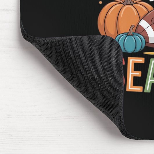 Herbst-Fußball-Herbst-Pumpkaffee Lover Mousepad (Ecke)