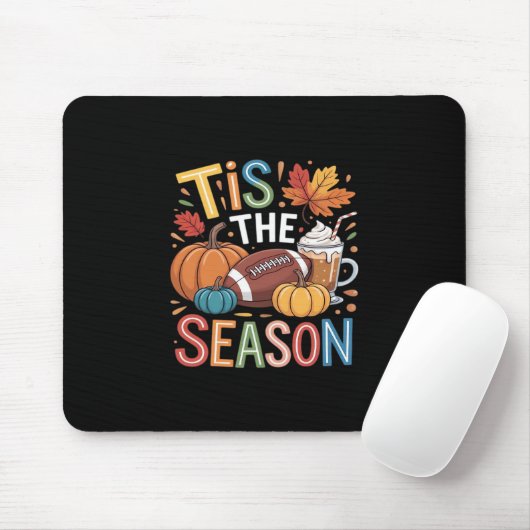 Herbst-Fußball-Herbst-Pumpkaffee Lover Mousepad (Mit Mouse)