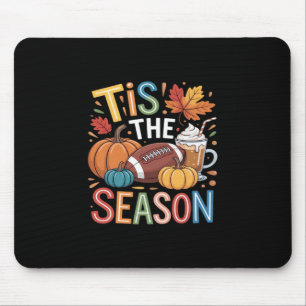 Herbst-Fußball-Herbst-Pumpkaffee Lover Mousepad