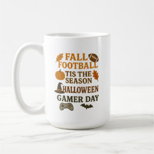 Herbst-Fußball Ist Die Saison Halloween-Gamer-Tag Kaffeetasse