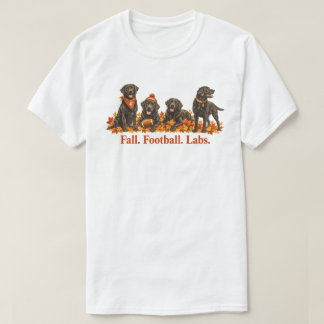 Herbst-Fußball-Labrador-Schwarzer-Labrador-Hund-Hu T-Shirt