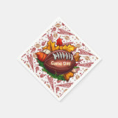 Herbst-Fußballsaison-Papier  Serviette (Ecke)