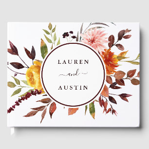 Herbst-Garten-Aquarell-Hochzeit Gästebuch