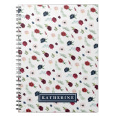 Herbst-Garten Muster Personalisierte Spirale Noteb Notizblock (Vorderseite)