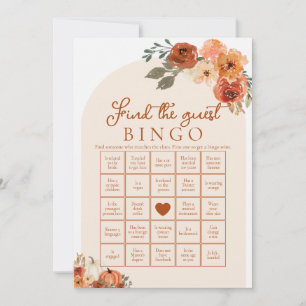 Herbst-Gästesuche Brautparty Bingo-Spiel Einladung