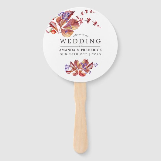 Herbst - Gastgeschenk Hochzeit des Untergangs Fächer (Vorderseite)