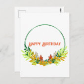 Herbst Geburtsdatum Postkarte (Vorne/Hinten)