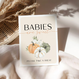 Herbst Geburtstag Babys sind süße Zeichen Poster