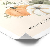 Herbst Geburtstag Foto Gästebuch Tafelunterschrift (Ecke)