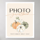 Herbst Geburtstag Foto Gästebuch Tafelunterschrift (Vorne)