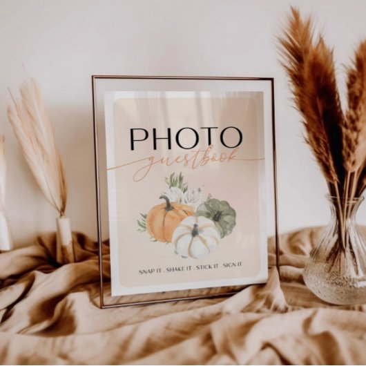 Herbst Geburtstag Foto Gästebuch Tafelunterschrift