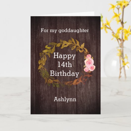 Herbst Geburtstag GodTochter Karte (Gelbe Blume)