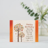 Herbst Geburtstag Inspirationsbibel Psalm 118:24 Postkarte (Stehend Vorderseite)