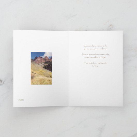 Herbst Geburtstag Karte (Innenseite)