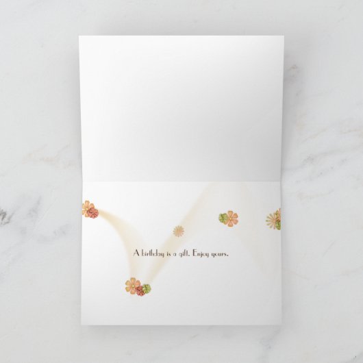 Herbst-Geburtstagseiche Karte (Innenseite)