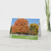 Herbst-Geburtstagseiche Karte (Vorderseite)