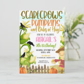 Herbst-Geburtstagseinladung Einladung (Stehend Vorderseite)