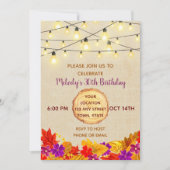 Herbst-Geburtstagseinladung Einladung (Vorderseite)