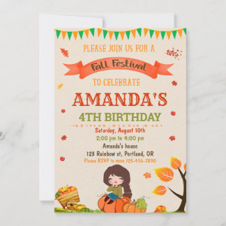 Herbst-Geburtstagsfeier Herbstfest Party Einladung