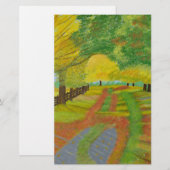 Herbst - gefallene Blätter Briefpapier (Vorne/Hinten)