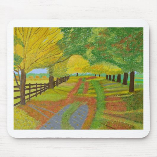 Herbst - gefallene Blätter Mousepad (Vorne)