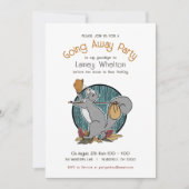 Herbst geht weg Party Reitereichhörnchen Einladung (Vorderseite)