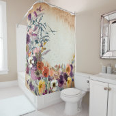 Herbst gemischte Aquarellblüte Duschvorhang (Beispiel)