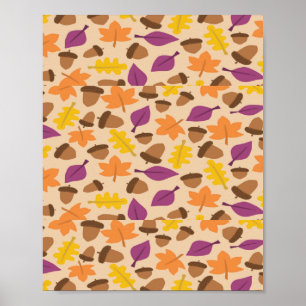 Herbst gemustert poster