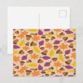 Herbst gemustert postkarte (Vorne/Hinten)