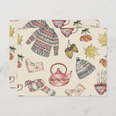 Herbst gemütlich postkarte (Vorne/Hinten)