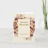 Herbst Gemütliche Blumenbeete personalisieren Feiertagskarte (Vorderseite)