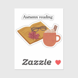 Herbst Gemütliche Lebensräume - heißes Cocoa, Buch Aufkleber