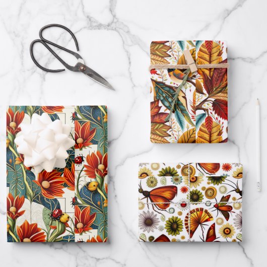 Herbst Geschenkpapier Set (Vorderseite)