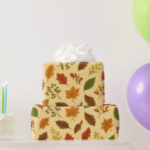 Herbst-Geschenkverpackungspapier - Herbstlaub Geschenkpapier