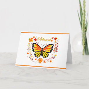Herbst gesegneter Schmetterling Karte