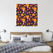 Herbst gesunde Ernte Veggie und Früchte Throw Pi Leinwanddruck (Insitu (Schlafzimmer))