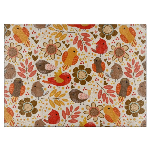 Herbst Getweetet Schneidebrett (Vorderseite)