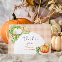 Herbst Gewächshaus Kürbisbaby Dusche Danke