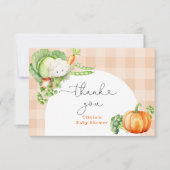 Herbst Gewächshaus Kürbisbaby Dusche Danke (Vorderseite)