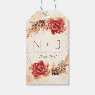 Herbst Gewürz Floral Aquarell Hochzeit Geschenkanhänger