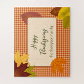 Herbst Gingham Erntedank Jigsaw Puzzle (Vertikal)