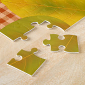 Herbst Gingham Erntedank Jigsaw Puzzle (Seite)