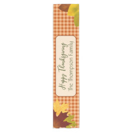 Herbst Gingham Erntedank Table Runner Kurzer Tischläufer