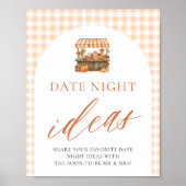 Herbst-Gingham-Frisch-auf-dem-Markt-Date-Night-Ide Poster (Vorne)